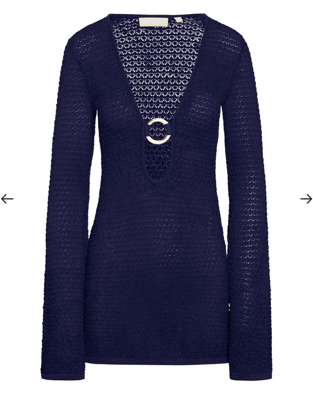 Monday Swimwear MONTEGO MINI DRESS - MIDNIGHT LACE CROCHET - Picture 3 of 6